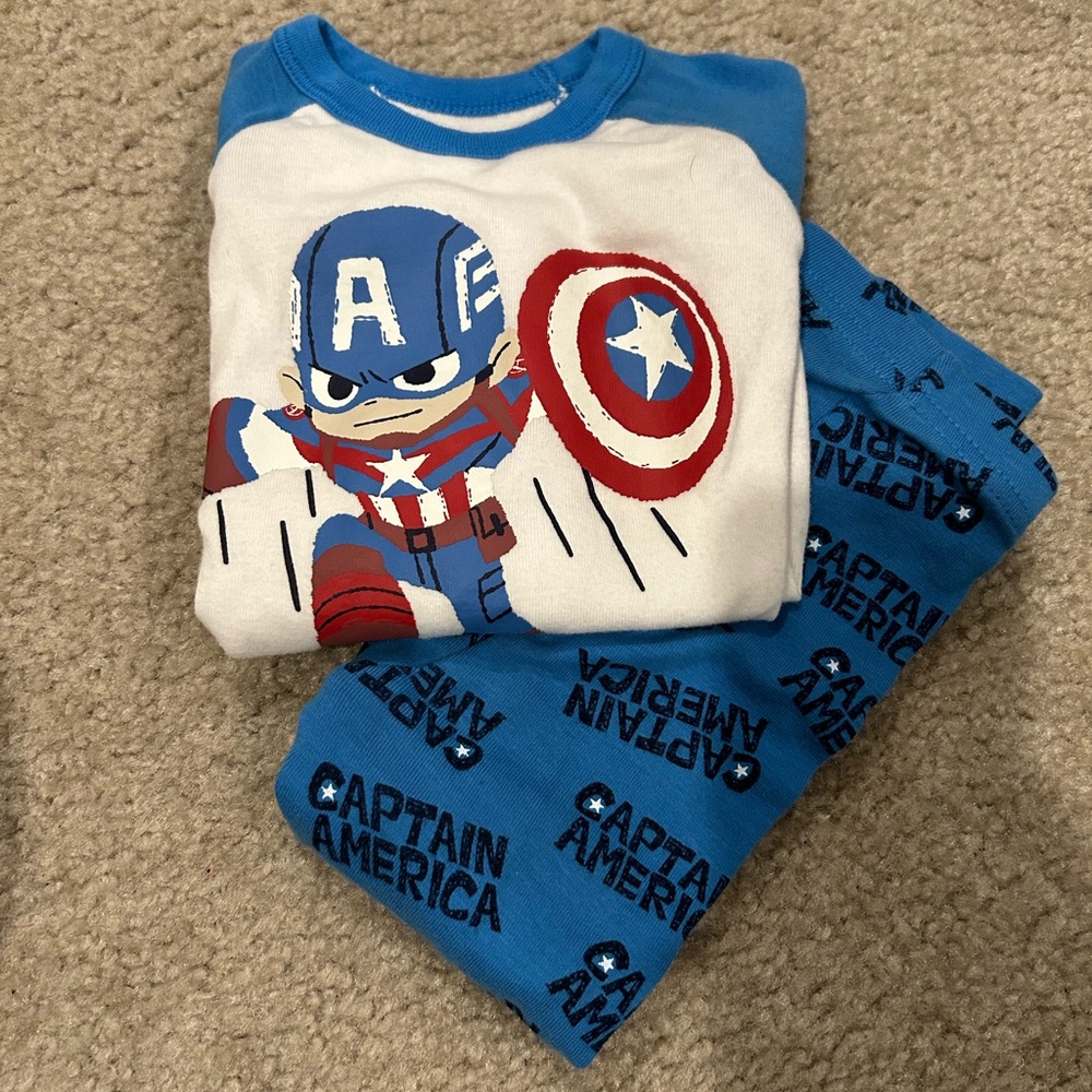 Baby Gap Captain America Long Sleeve Pajama Set